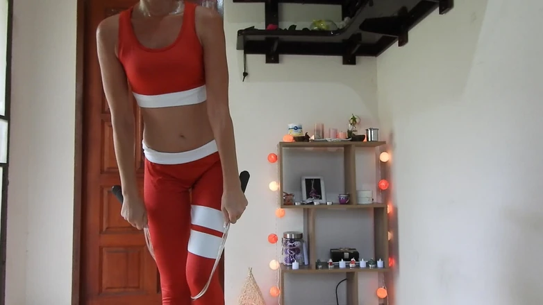MissAnja_FH: Sexy Sweaty Jumping Rope Fun in Red