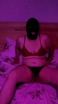 Chubby Girl Masturbates for Me Using a Mask