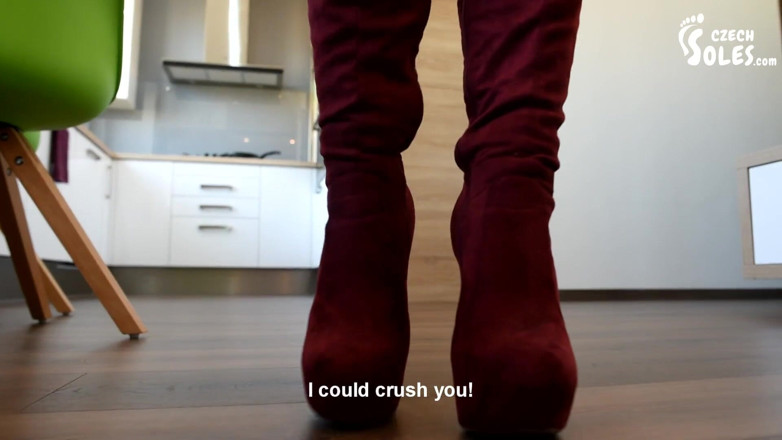 Czech Soles - foot fetish content: POV giantess foot and but crushing