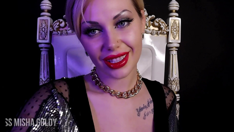 Goddess Misha Goldy: Small-dicked losers like you are supposed to clean up after...