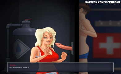 Cartoon Universal: Summertime saga part 8 - cum on face (Espanol sub)