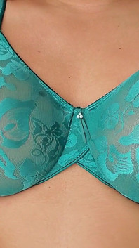 Soutien-gorge doux en dentelle verte
