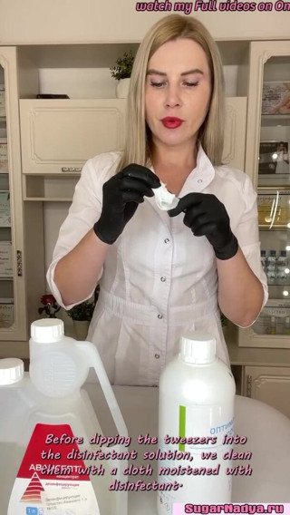 SugarNadya: The process of disinfecting work tools by SugarNadya
