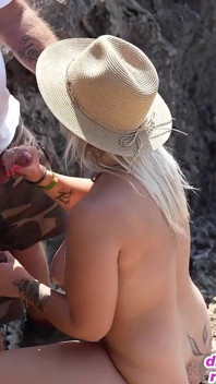 German Blonde Makes Piss and Fuck Games in Mallorca
