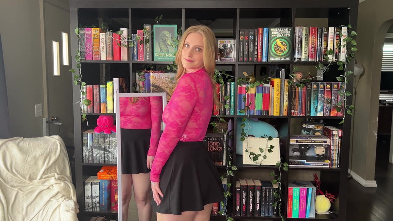 Nerdy Nympho: [4k] Parte superior rosa transparente prueba en el recorrido