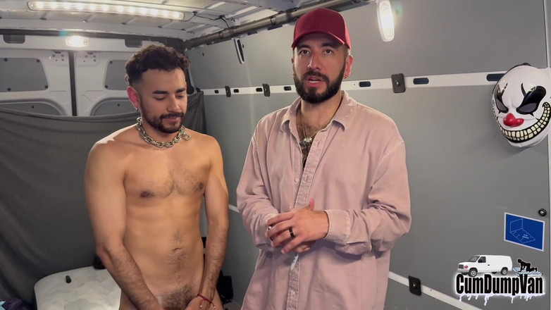 Cum Dump Van: Junger twink dp roh lädt sperma abspritzen, gangbang, doppelter analer...
