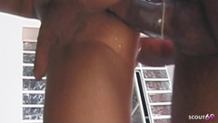 Shemale TS Collection: Ateşli sıska transeksüel üçlü seks sırasında prezervatifle anal sikiliyor