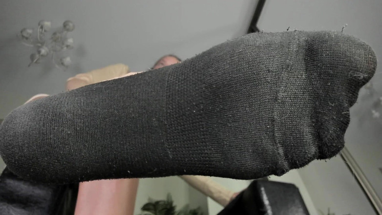 Feet lady: Chaussettes noires aux pieds longs