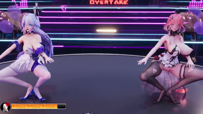 MikuMotion: Dansen en slaan met schaar Ming Tide &amp; Battle Dubbele Anale...