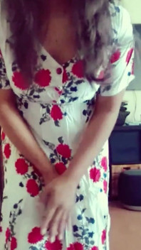 White Flowery Print Dress
