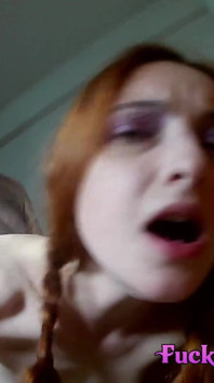 Redhead Skinny Amateur Fucked by Mature Fat Man