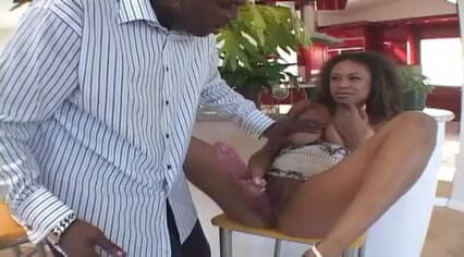 Deep Fuckers: Whorish ebony babe gets to fucked by a massive black...