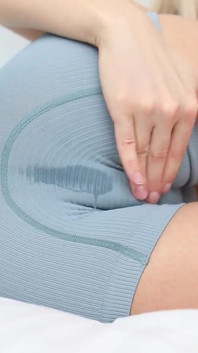 Wetting My Shorts Fetish - Soaking Pussy - Fast Fingering Solo Hot Blonde Girl