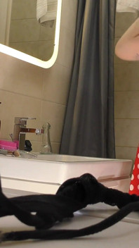 Hot Sexy Long Legs Blonde Takes Her Lace Panties off Under Her Skirt to Show Tight Pussy and Big Ass