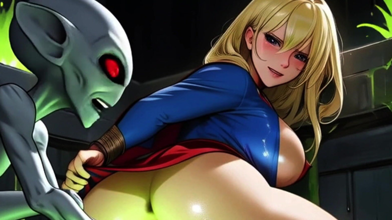 Spicy Toons: Superiorgirl: Eksperymenty na kosmitach