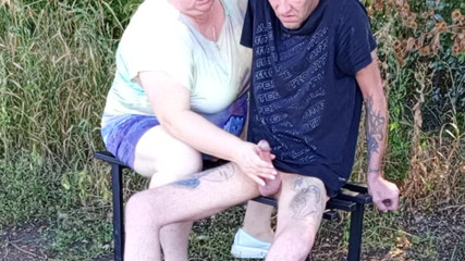 Zona901: Neighbor Sucks My Dick in the Park on a Bench...