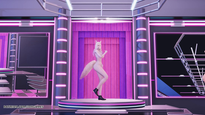 3D-Hentai Games: [MMD] AOA - Krátkosrstá Ahri Sexy nahá taneční liga legend KDA
