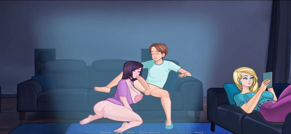 Hentai World: MILF seksnote menghisap zakar saya semasa teman wanita dalam telefon