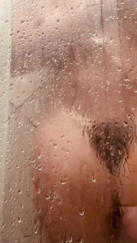 Girl Being Filmed While Taking a Shower, Showing off Her Hairy Pussy.