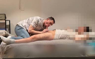 Young Hairy Straight Plumber Gets Sucked on the Couch Until He Cums