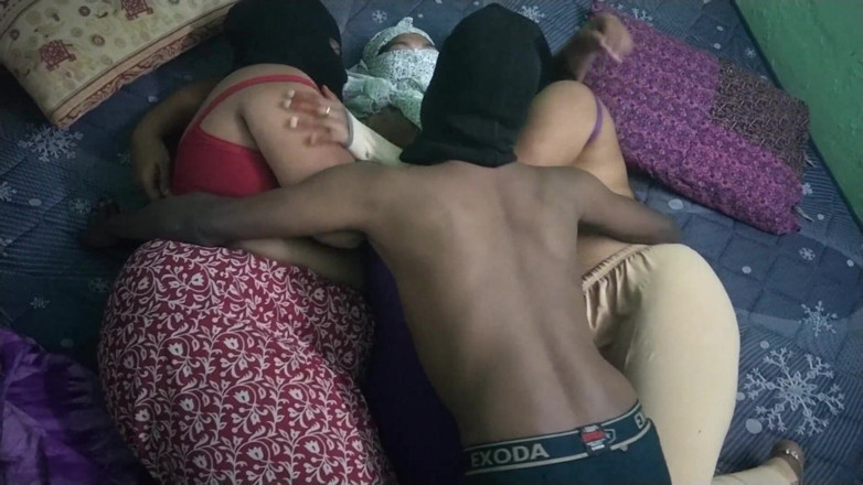 Benita sweety: Group Sex - Three Aunty One Boy Hot Moaning Missionary