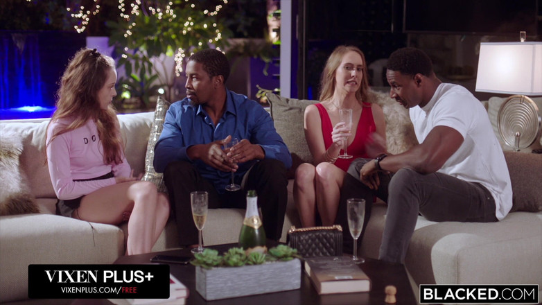 Blacked: Zaciemnione, że nie mogła się oprzeć dwóm bbcs