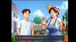 Summertime saga deel 4 - buurvrouw helpen met milf weduwe