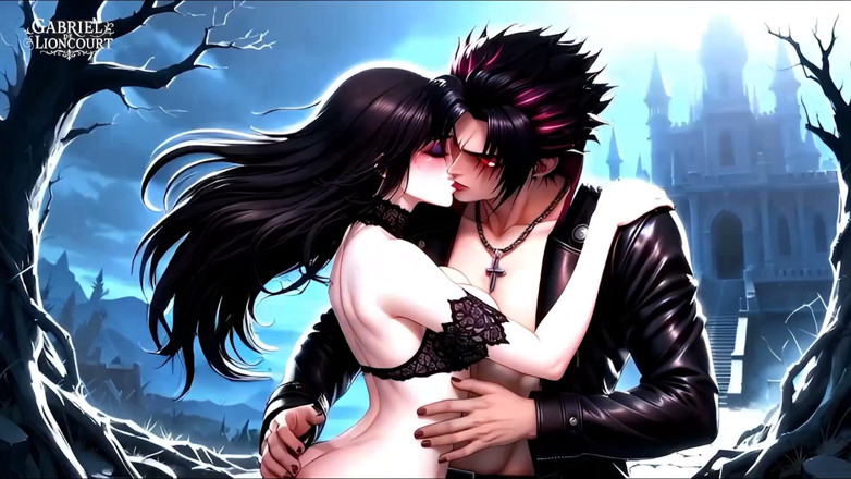 Gabriel de Lioncourt AI: ヴァンパイアロードに縛られたゴスガール - BDSMモンスター変態1