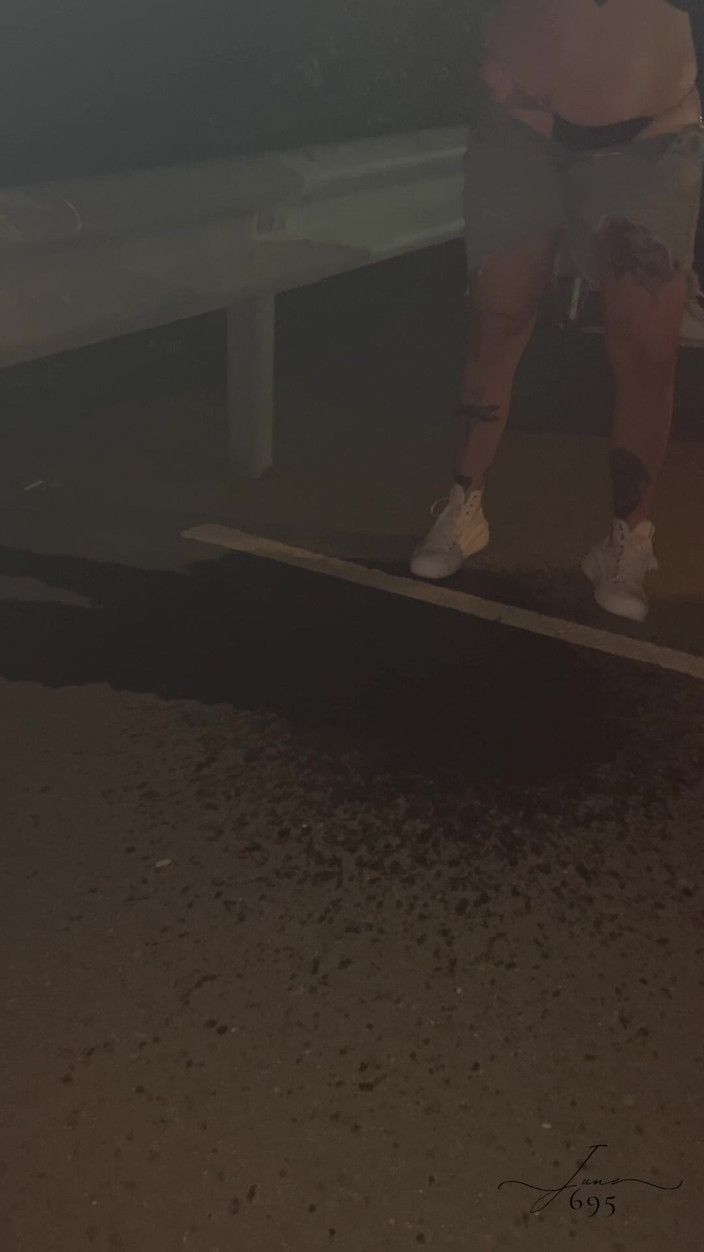 June695: Golden Shower on a Street