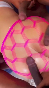 Netzstrümpfe, dicker arsch, dicke titten, blonde, gangbang, dreads bbcs