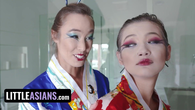 Little Asians: Little Asians - Beautiful Asian in kimono Christy Love teaches inexperienced...