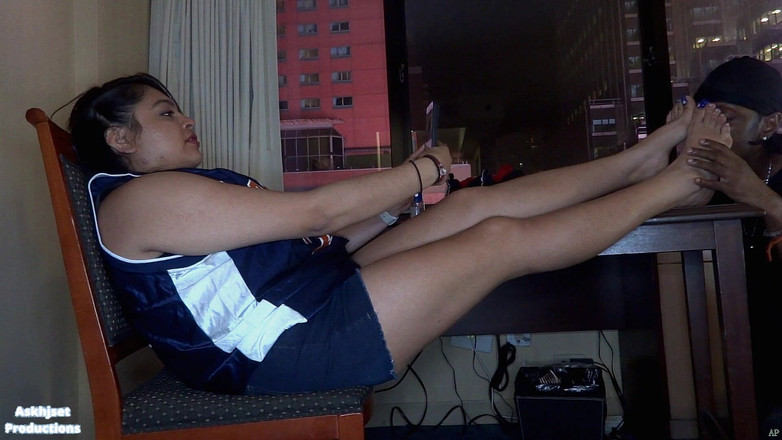 Askhjset Productions: Sporty Latina Getz Her Feet Worshipped and Fucked After B-ball...