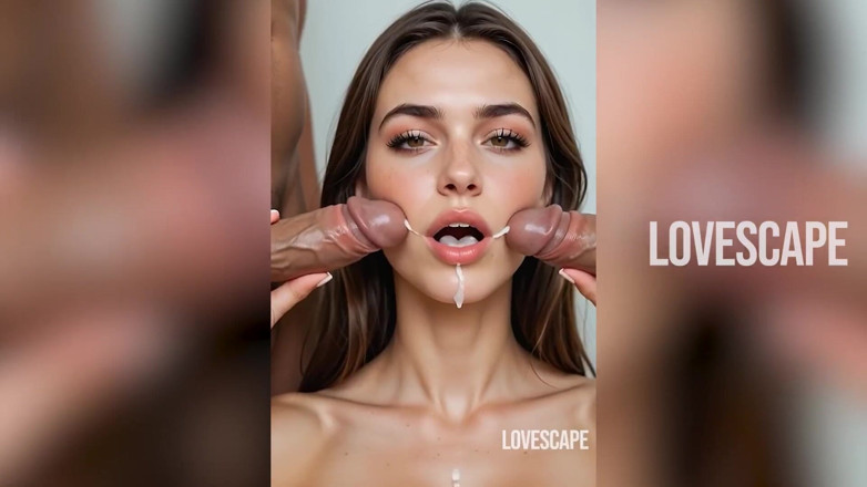 Lovescape: Інтенсивний усний сеанс: затискання рота та остаточна липка винагорода за обличчя