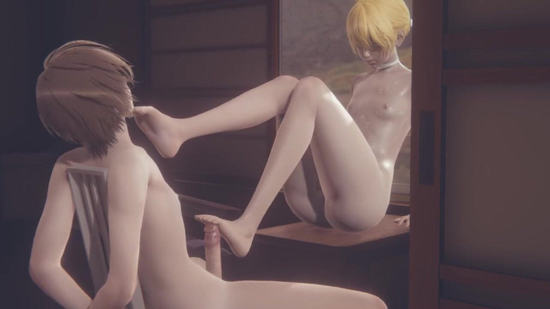 Yaoitube: Yaoi Femboy - cole footjob zu Femboy