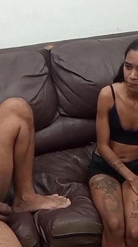 Teen Anorexia on the Couch 100% Anal