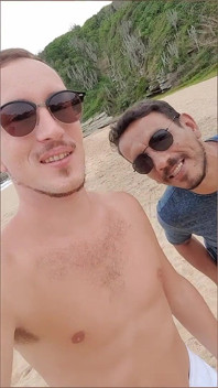 My Friend Nicorobxxx on the Beautiful Beach of Buzios, Brazil, and Sucking His Huge Cock and Getting Rimmed and Barebacked