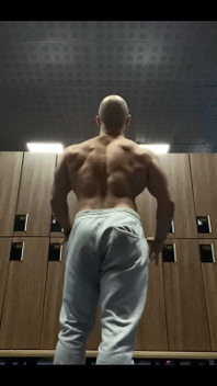 Sweaty Flexing After Training