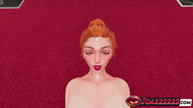 Joas22222: Ciorapi negri excitați ginger 3D - țâțe mari tachinate tare, futai intens cu...