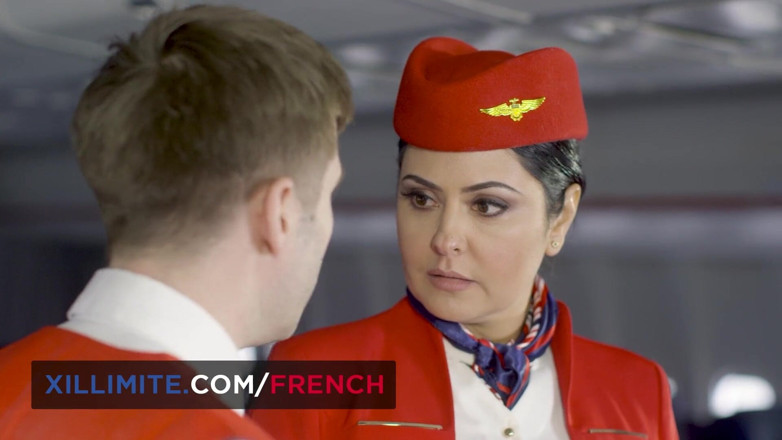 French girls at work: Steamy Layover with the Cabin Crew