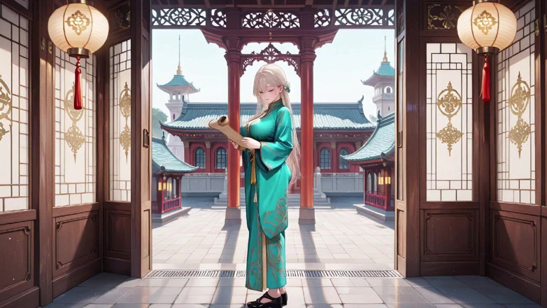 Tay Swift X: 穿着绿色和服的金发女郎！懒惰的露台阅读，脱肩设计太罪了！