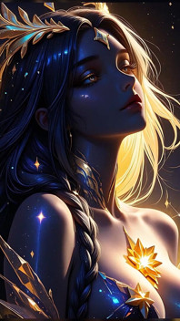 Void carevna z galaxie temné hmoty křišťálová kosmická bohyně Ai Art Slideshow