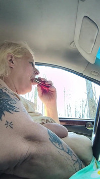 Masterbation in Car Driver Seat
