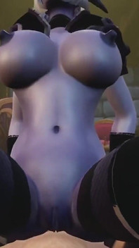 Draenei si užívá v ložnici | Warcraft porno parodie