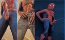 Sixxstar69 creations: स्पाइडी के वेब के भाग 2 की फिल्म के सेट पर स्पाइडरमैन का बड़ा लंड