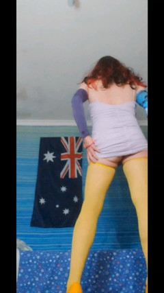 Lizzaali: Playing in My Beautiful Purple Dress Yellow Stock8ngs and Purple...
