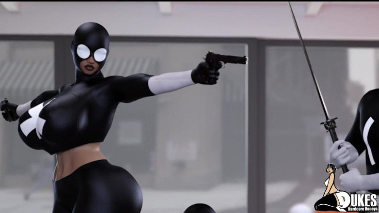 Dukes Hardcore Honeys: Superheroine fucked by huge dick monster
