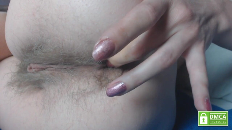 Risky Hairy Couple: Hairy Asshole Fingering Close up