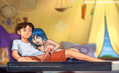 Cartoon Universal: Summertime saga part 69 - cute teen girl with blue hair ( Spanish...