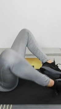 Super Sweaty Yoga/dance in Tight Grey Overall