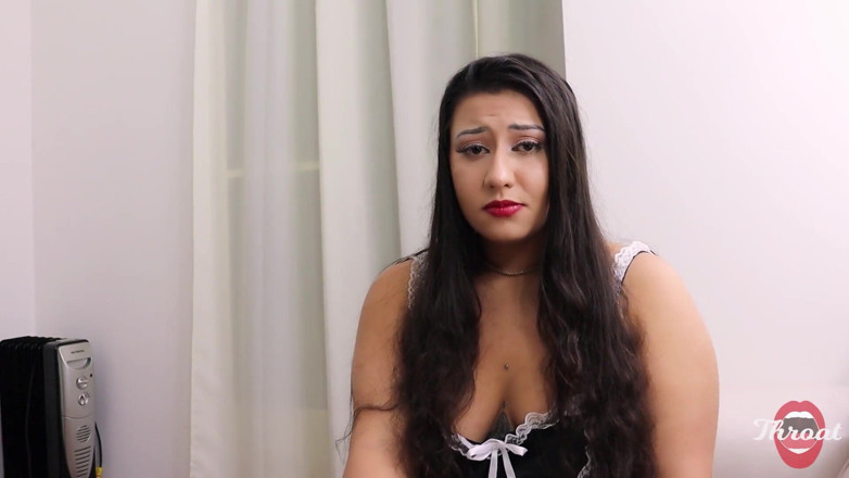 Lady Snow Brasil: BBW maid ger sin chef en avsugning